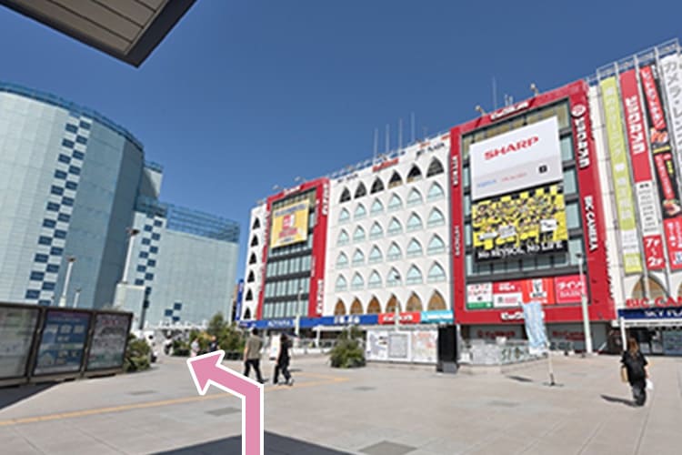 JR柏駅東口改札を出た景色
